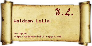 Waldman Leila névjegykártya